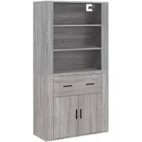 vidaXL Highboard Gris Sonoma Matériau dérivé du bois