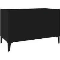 vidaXL Armoire à plateaux noire 74,5x38x48 cm Bois composite