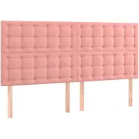 vidaXL Têtes de lit 4 pcs. Rose 100x5x78/88 cm velours