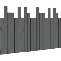 vidaXL Tête de lit murale Gris 127,5x3x80 cm Pin massif