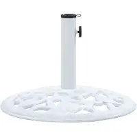 vidaXL Pied de parasol blanc 12 kg 48 cm Fonte