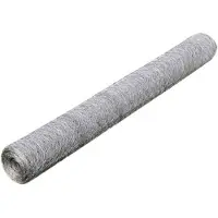 vidaXL Clôture en fil de fer pour poules Acier galvanisé 25x1 m Argenté