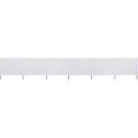 vidaXL Tissu brise-vent 6 pièces 800 x 120 cm blanc sable