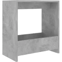 vidaXL Table d'appoint gris béton 50x26x50 cm bois d'ingénierie