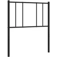 vidaXL Tête de lit de rechange en métal noir 90 cm