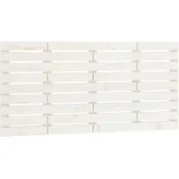 vidaXL Tête de lit murale blanche 146x3x63 cm pin massif