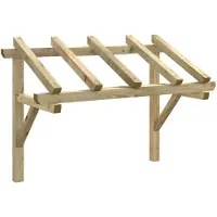 vidaXL Auvent de porte 150x100x100 cm pin massif