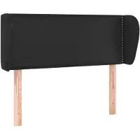 vidaXL Tête de lit avec oreilles Noir 83x23x78/88 cm Similicuir