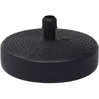 vidaXL Pied de parasol sable/eau 24 L noir