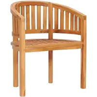 vidaXL Chaise banane en teck massif