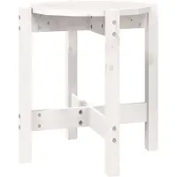 vidaXL Table basse blanche à42,5x45 cm pin massif