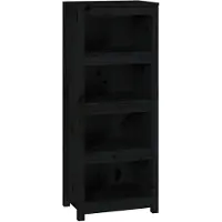vidaXL Bibliothèque Noir 50x35x125,5 cm Bois de pin massif