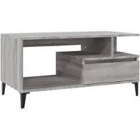 vidaXL Table basse Gris Sonoma 90x49x45 cm Bois composite