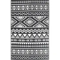 vidaXL Tapis d'extérieur ARAKIL Noir 190x290 cm PP