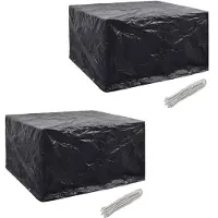 vidaXL Housses de salon de jardin 2 pcs Rotin 8 œillets 172x113 cm