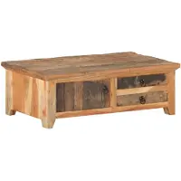 vidaXL Table basse 90x50x31 cm Bois massif recyclé