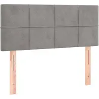 vidaXL Tête de lit gris clair 90x5x78/88 cm velours