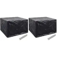 vidaXL Housses de salon de jardin 2 pcs 8 œillets 135x135x90 cm