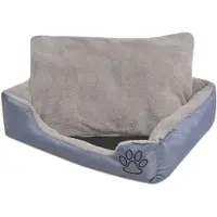 vidaXL Lit pour chien avec coussin rembourré taille XL Gris