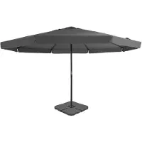 vidaXL Parasol avec pied de parasol portable Anthracite