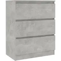 vidaXL Sideboard gris béton 60 x 35 x 76 cm panneau de particules