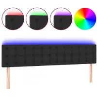 vidaXL Tête de lit LED noir 180x5x78/88 cm similicuir