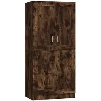 vidaXL Armoire chêne fumé 82,5x51,5x180 cm Bois composite