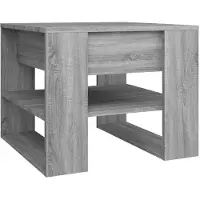 vidaXL Table basse sonoma gris 55,5x55x45 cm bois d'ingénierie