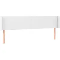 vidaXL Tête de lit avec oreilles blanc 203x16x78/88 cm similicuir