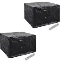 vidaXL Housses de salon de jardin 2 pcs Rotin 8 œillets 113x113 cm