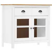 vidaXL Sideboard Hill blanc 90x40x80 cm pin massif