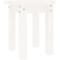 vidaXL Table basse blanche Ø 35x35 cm pin massif
