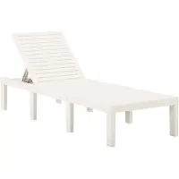 vidaXL Bain de soleil plastique blanc
