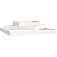 vidaXL Jardinière Blanc 112x112x27 cm Bois massif de pin