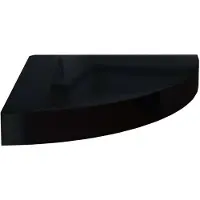 vidaXL 323889 Floating Corner Shelf High Gloss Black 25x25x3,8 cm MDF