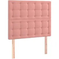vidaXL Têtes de lit 2 pcs. Rose 100x5x78/88 cm velours