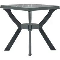 vidaXL Table de bistrot verte 70x70x72 cm plastique