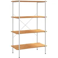 vidaXL Étagère à 3 niveaux Blanc et chêne 80x40x130 cm