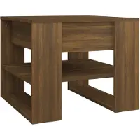 vidaXL Table basse Chêne brun 55,5x55x45 cm Bois composite