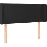 vidaXL Tête de lit avec oreilles Noir 83x16x78/88 cm Similicuir