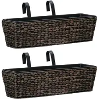 vidaXL Jardinières 2 pcs Jacinthe d'eau Marron 45578