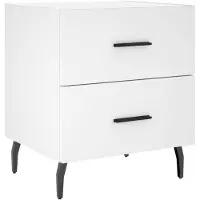 vidaXL Table de chevet blanc 40x35x47,5 cm bois d’ingénierie