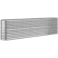 vidaXL Lit surélevé Acier revêtu par poudre 260x40x68 cm Argenté