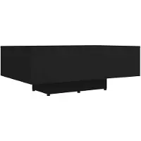 vidaXL Table basse noire 85x55x31 cm Bois composite