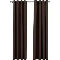vidaXL Rideaux occultants Aspect lin avec œillets 2pcs Taupe 140x225cm
