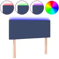 vidaXL Tête de lit LED bleue 80x5x78/88 cm Tissu