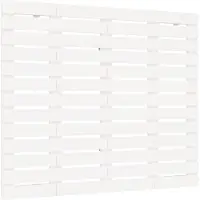 vidaXL Tête de lit murale blanche 141x3x91,5 cm Pin massif