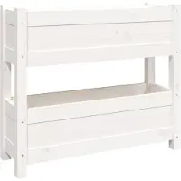 vidaXL Jardinière Blanc 77x25x66 cm Bois massif de pin