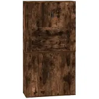 vidaXL Highboard chêne fumé bois composite