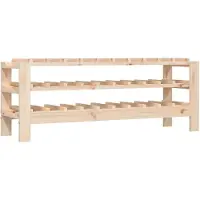 vidaXL Casier à vin 109,5x30x42 cm Bois de pin massif